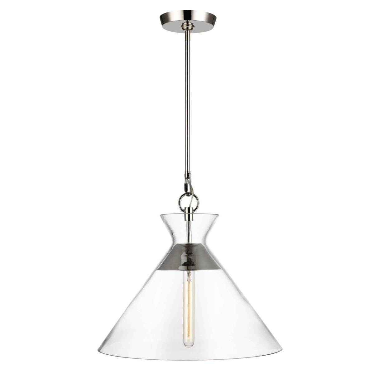 Atlantic 18 in. Pendant Light Polished Nickel Finish - Bees Lighting