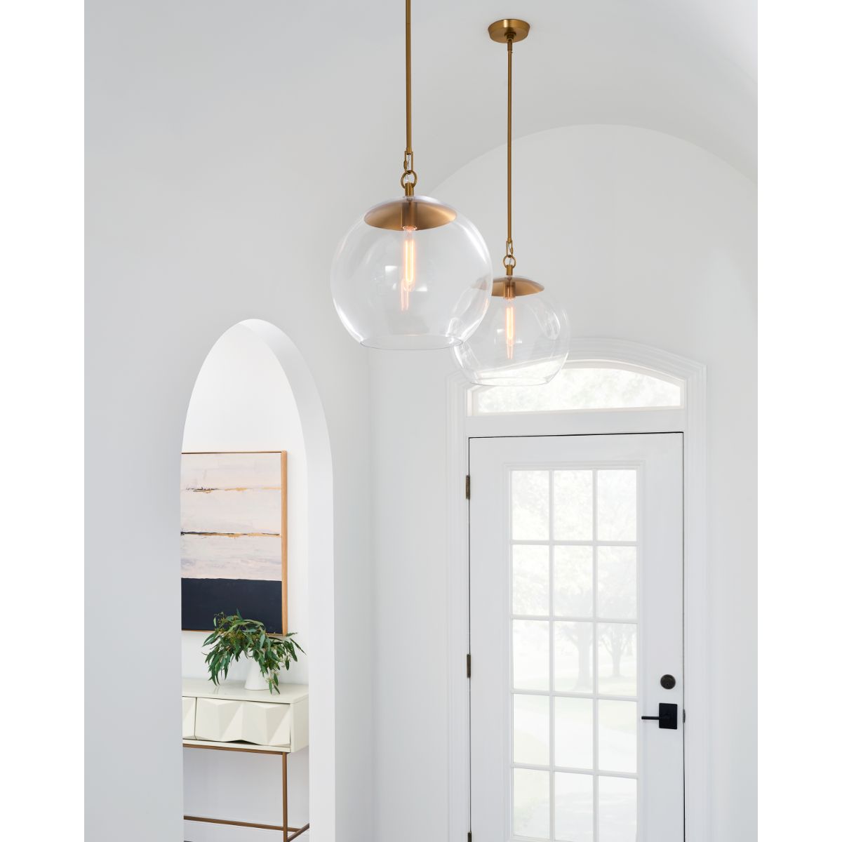 Atlantic 16 in. Pendant Light Brass Finish - Bees Lighting