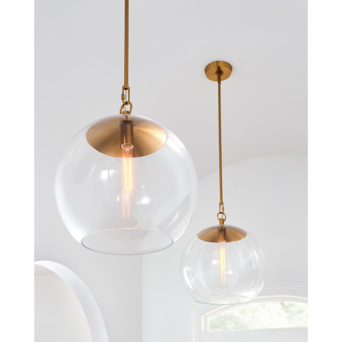 Atlantic 16 in. Pendant Light Brass Finish - Bees Lighting