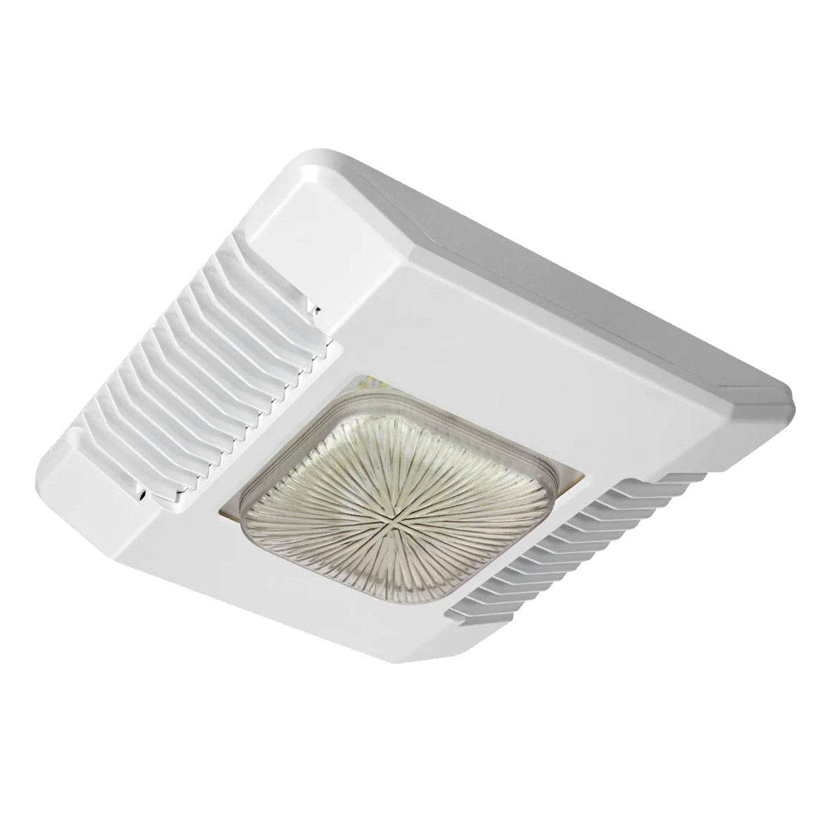LED Gas Station Light, 8000 Lumens, 5700K, 120/277V, Drop Lens - Bees Lighting