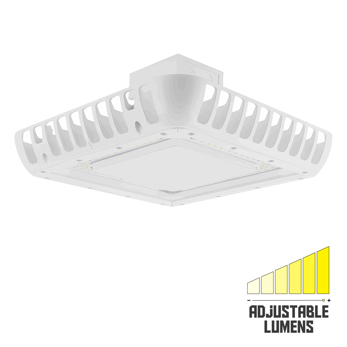 LED Gas Station Canopy Light, 15000 Lumens, 100W, 5000K, 120/277V - Bees Lighting