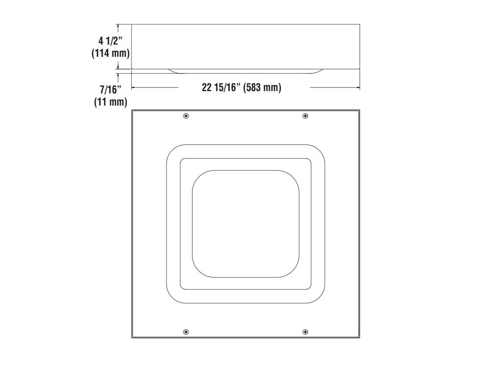 LED Gas Station Canopy Light, 11150 Lumens, 73 Watts, 5000K, 120-277V, Surface Mount - Bees Lighting