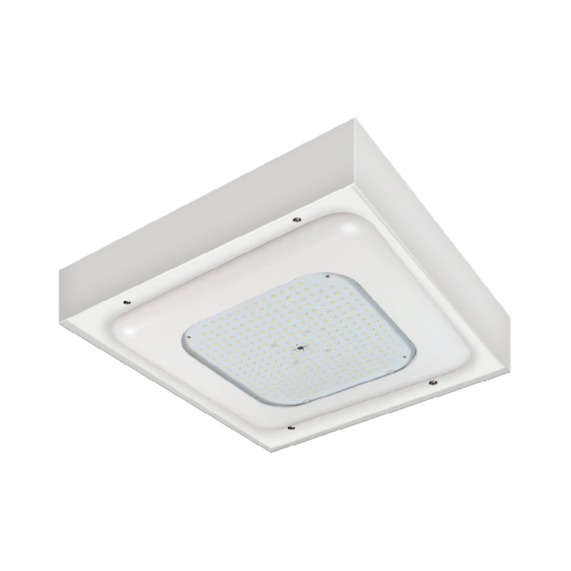LSI CRUS-SM Series Canopy Light 13,980 Lumens 93W 5000K 120-277V Surface Mount Symmetric White