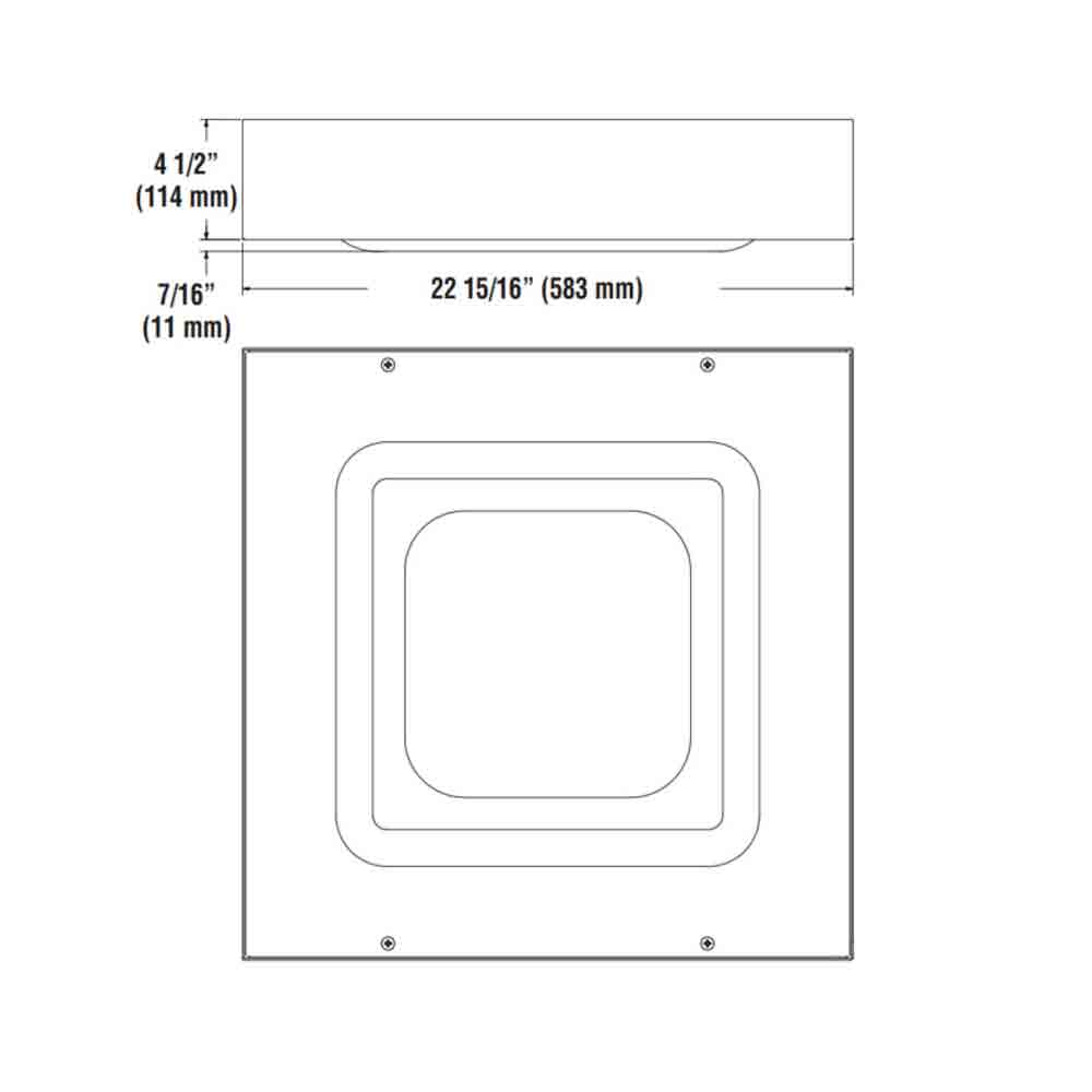 LED Gas Station Canopy Light, 9360 Lumens, 60 Watts, 5000K, 120-277V, Surface Mount - Bees Lighting