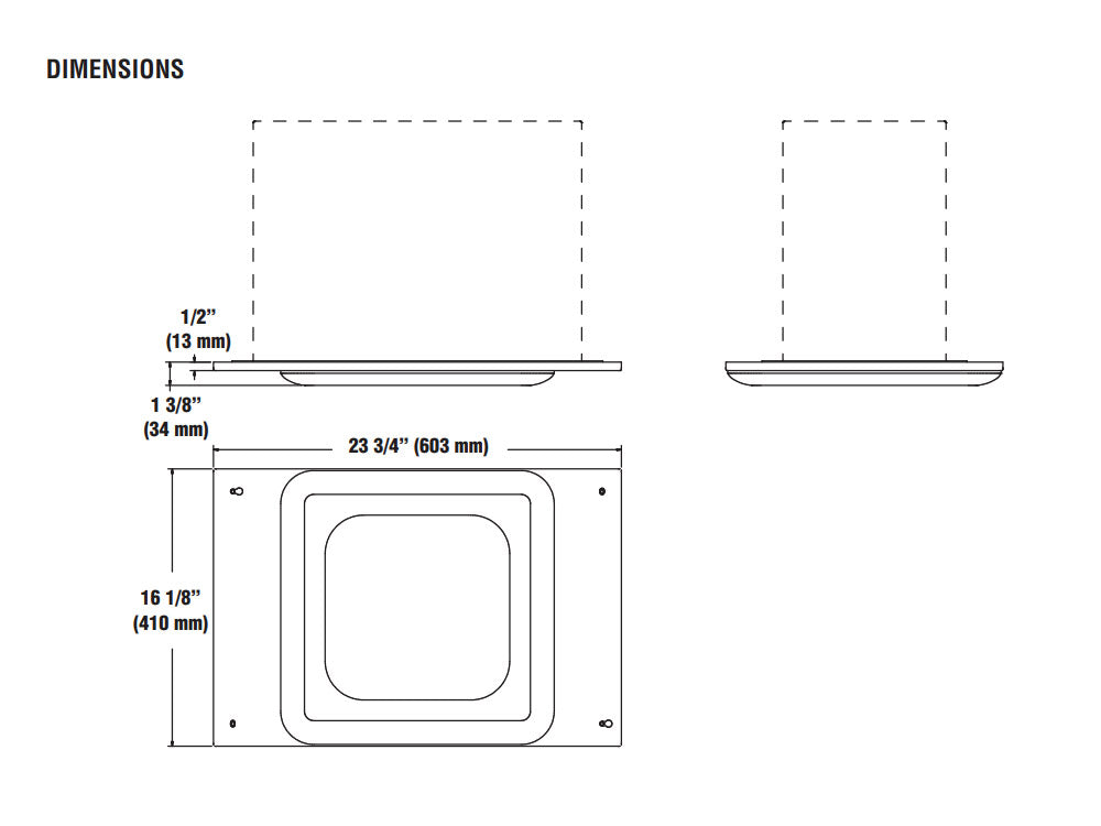 LED Gas Station Canopy Light, 13980 Lumens, 93 Watts, 5000K, 120-277V, Recessed Superkit - Bees Lighting