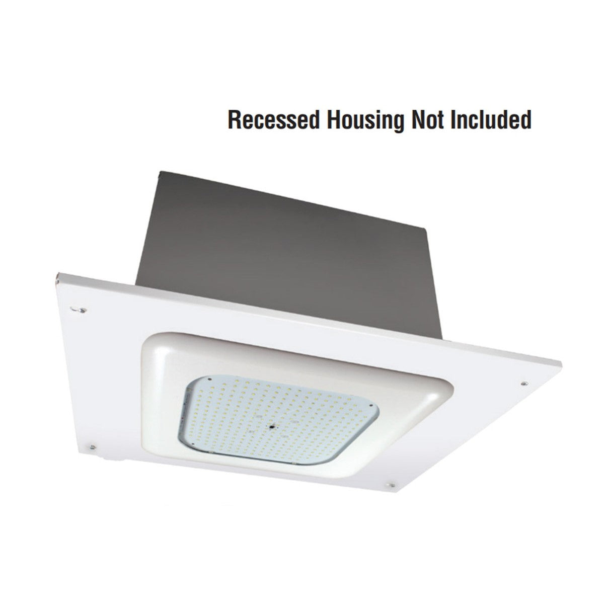LED Gas Station Canopy Light, 22700 Lumens, 152 Watts, 5000K, 120-277V, Recessed Superkit - Bees Lighting