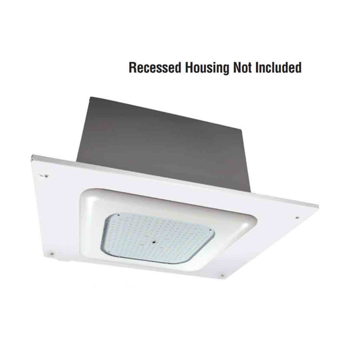 LED Gas Station Canopy Light, 9360 Lumens, 60 Watts, 5000K, 120-277V, Recessed Superkit - Bees Lighting