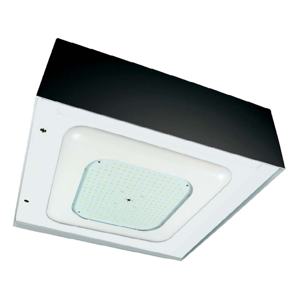 LED Gas Station Canopy Light, 11145 Lumens, 73 Watts, 5000K, 120-277V, Universal Superkit