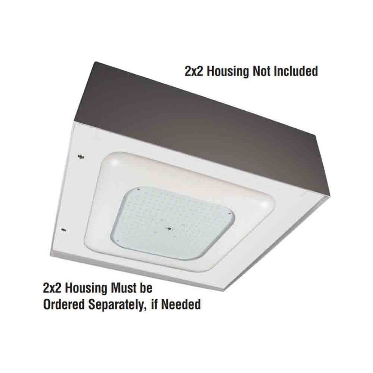 LED Gas Station Canopy Light, 9360 Lumens, 60 Watts, 5000K, 120-277V, Universal Superkit - Bees Lighting