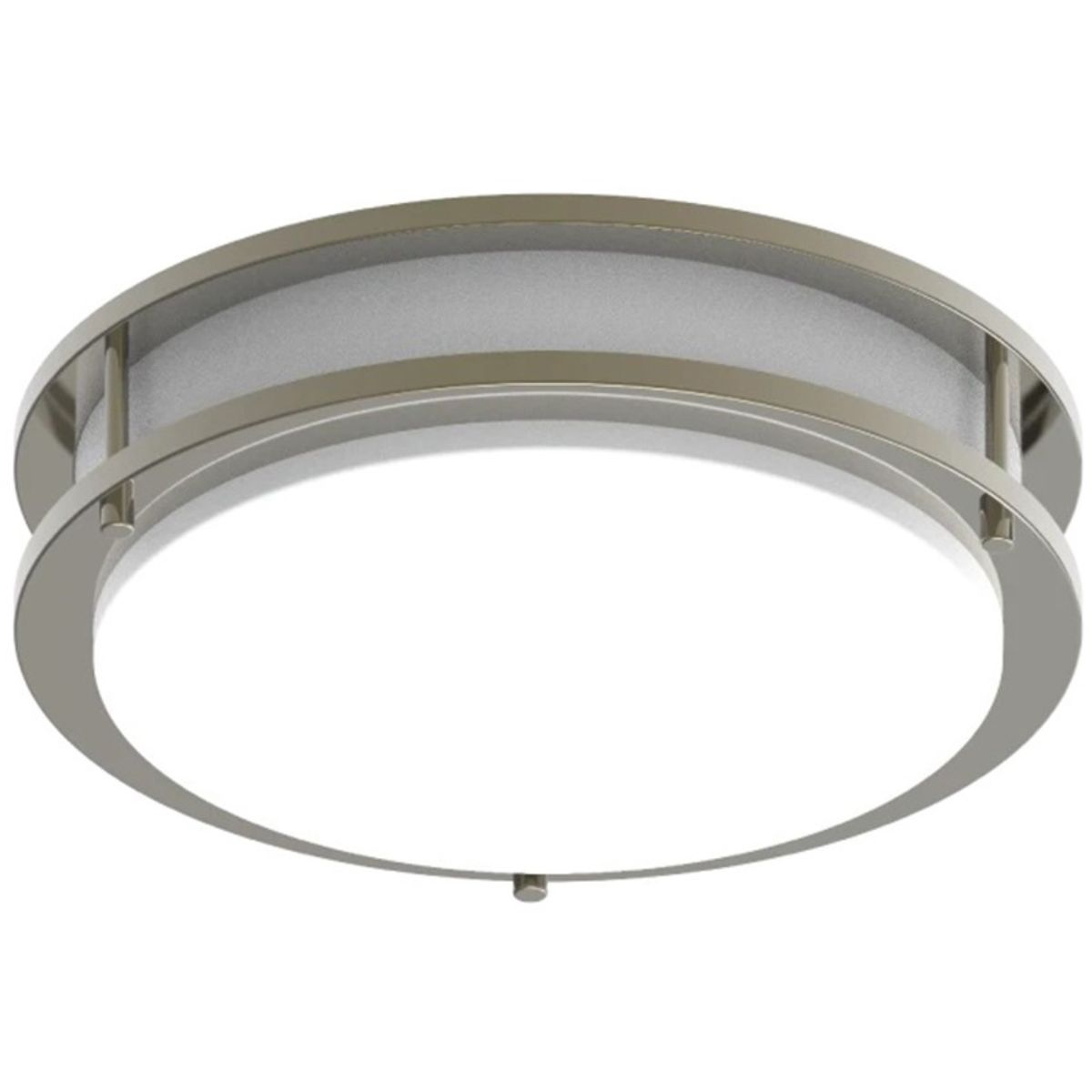 CURV 12 In. LED Flush Mount Light Selectable CCT Brushed Nickel Finish - Bees Lighting