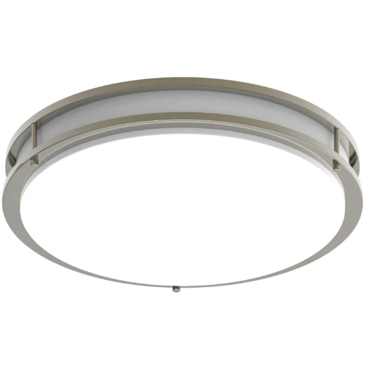 CURV 18 In. LED Flush Mount Mount Light Selectable CCT Brushed Nickel Finish with Occupancy Sensor - Bees Lighting