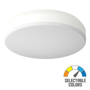 CRVFA 11 In. LED Drum Light 120V Selectable CCT White Finish - Bees Lighting