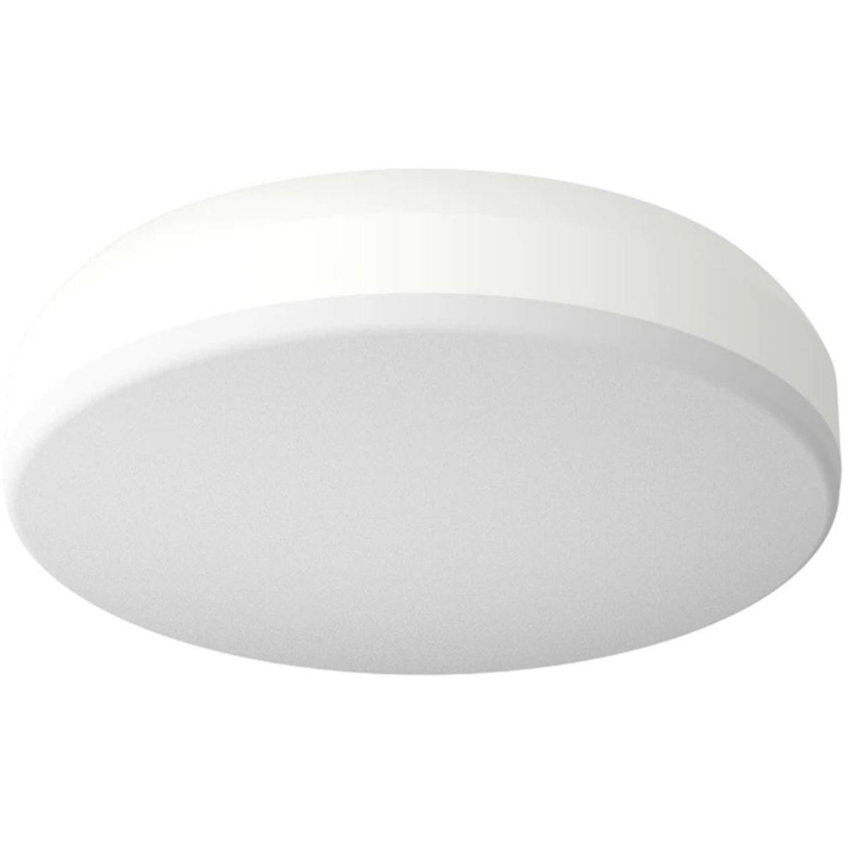 CRVFA 11 In. LED Drum Light 120-277V Selectable CCT White Finish Microwave Occupancy Sensor - Bees Lighting