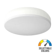 CRVFA 11 In. LED Drum Light 120-277V Selectable CCT White Finish - Bees Lighting
