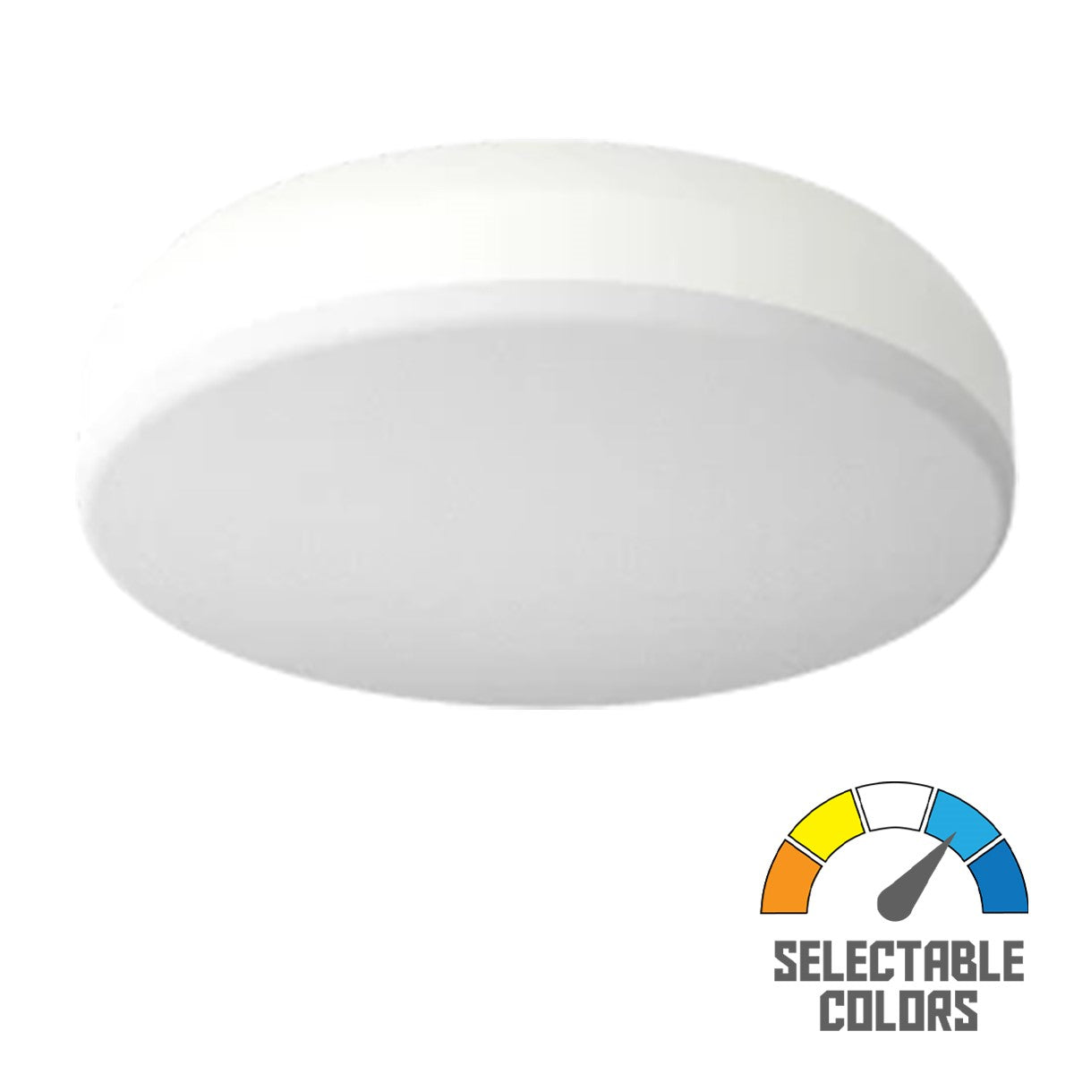 CRVFA 11 In. LED Drum Light 120-277V Battery Backup Selectable CCT White Finish - Bees Lighting