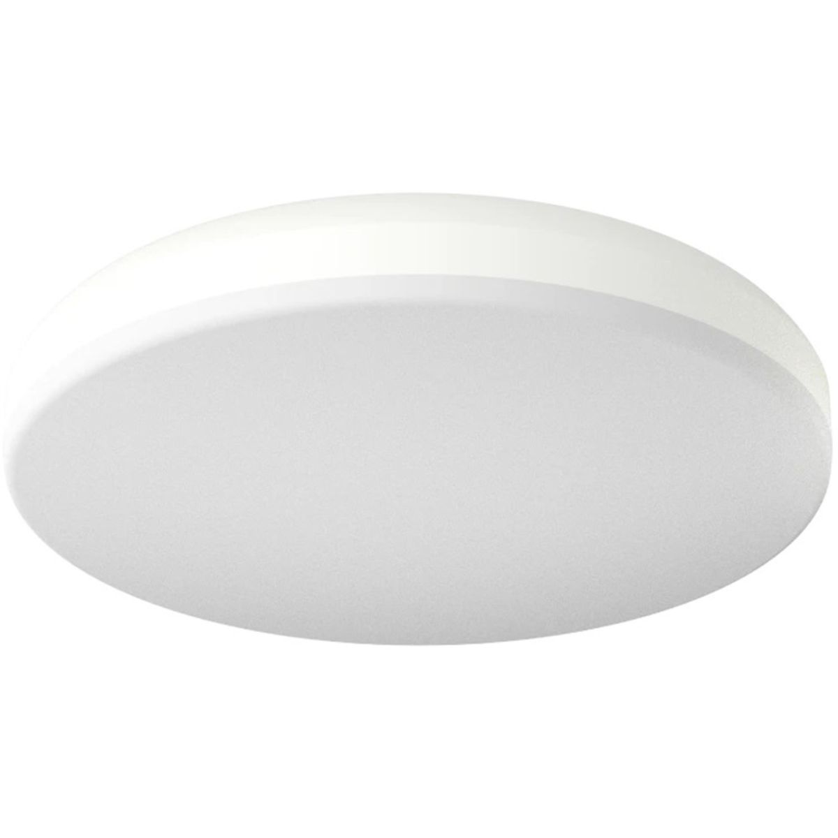 CRVFA 14 In. LED Drum Light 120-277V Selectable CCT White Finish Microwave Occupancy Sensor - Bees Lighting