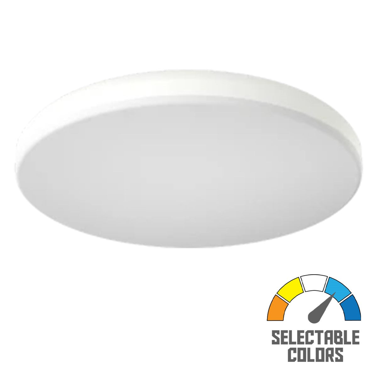CRVFA 19 In. LED Drum Light 120-277V Battery Backup Selectable CCT White Finish - Bees Lighting