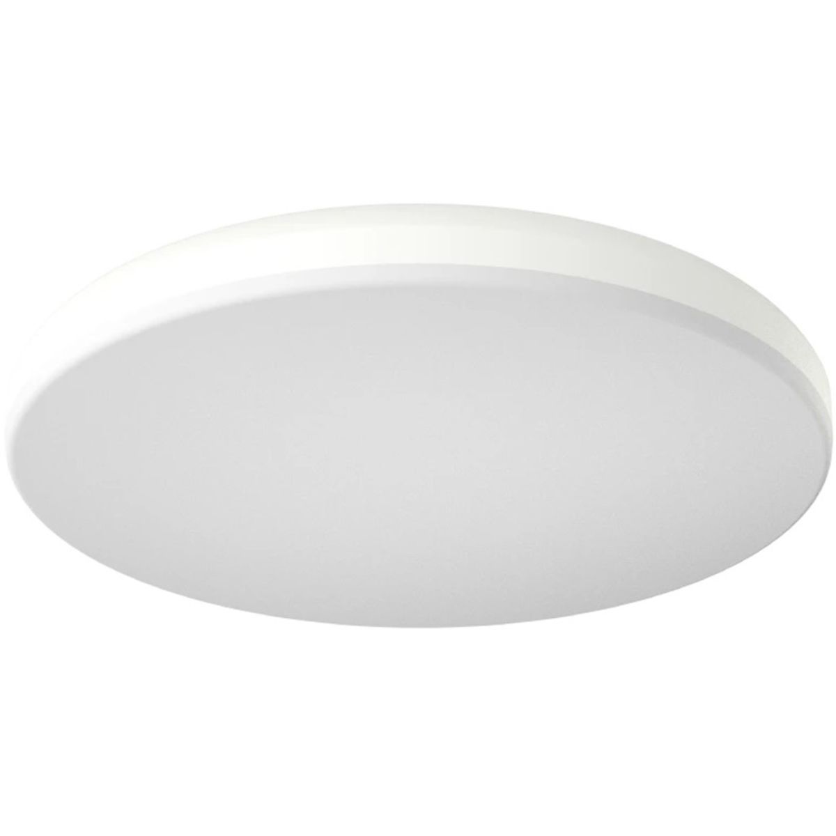CRVFA 19 In. LED Drum Light 120-277V Selectable CCT White Finish Microwave Occupancy Sensor - Bees Lighting