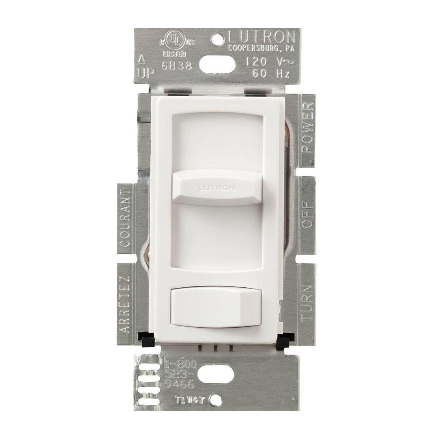 Skylark Contour 3-Way Dimmer Switch, 1000W INC/800W MLV, White - Bees Lighting