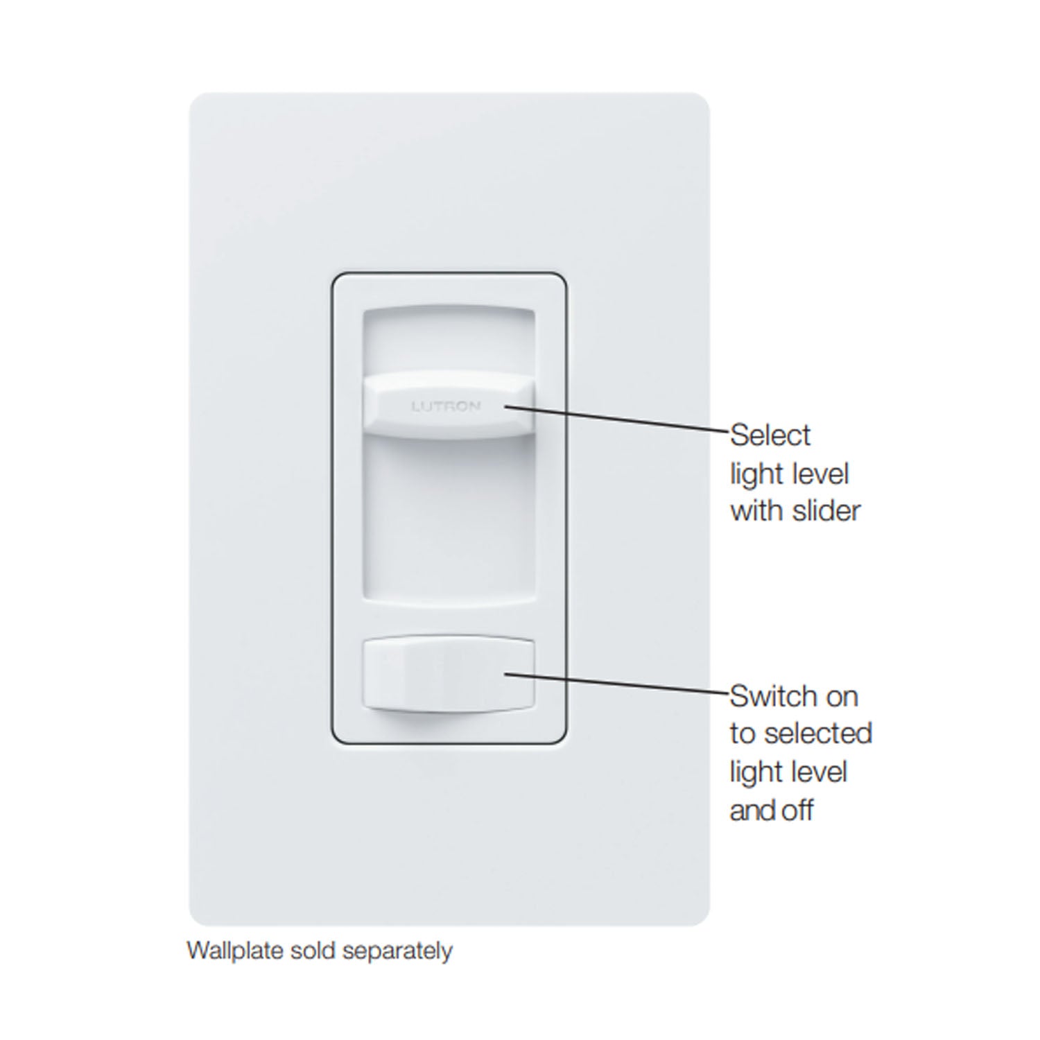 Skylark Contour 3-Way Dimmer Switch, 1000W INC/800W MLV, White - Bees Lighting