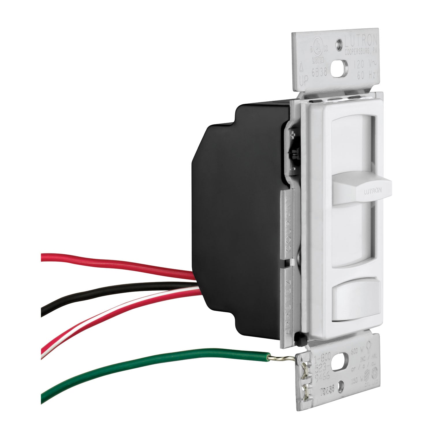 Skylark Contour LED+ Dimmer Switch, 150W LED/CFL, Single Pole or 3-Way, Black - Bees Lighting