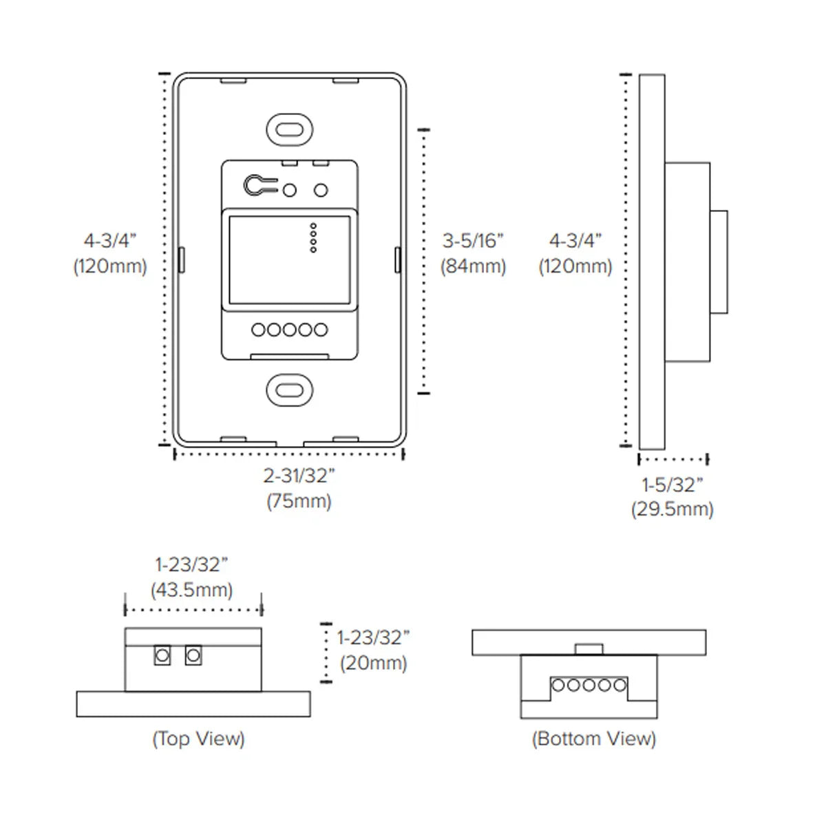 DMX RGBW 4 Zone Wall Controller - Bees Lighting