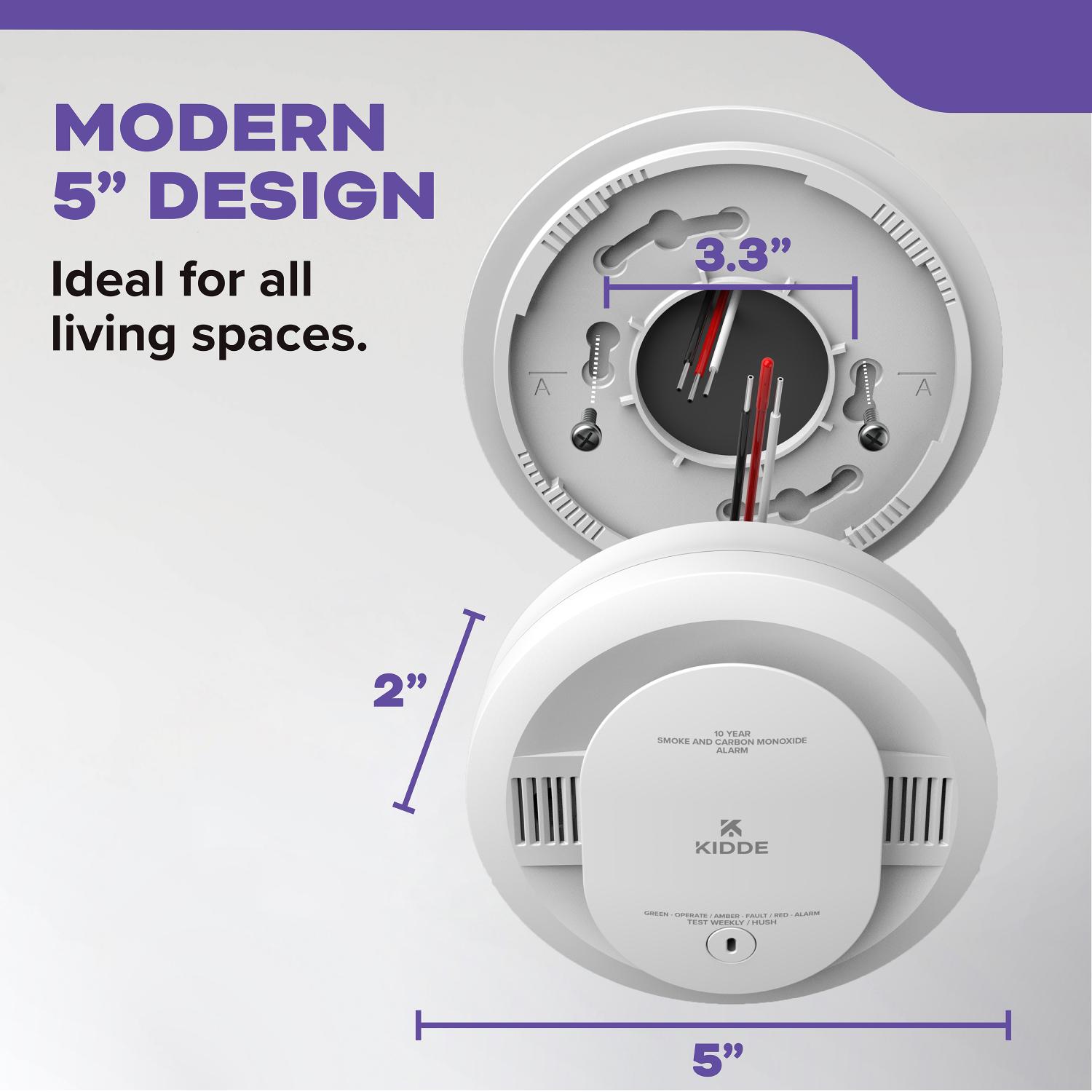 FireX Hardwired+10-Year Battery Backup Smoke & Carbon Monoxide Detector, Voice Alerts - Bees Lighting