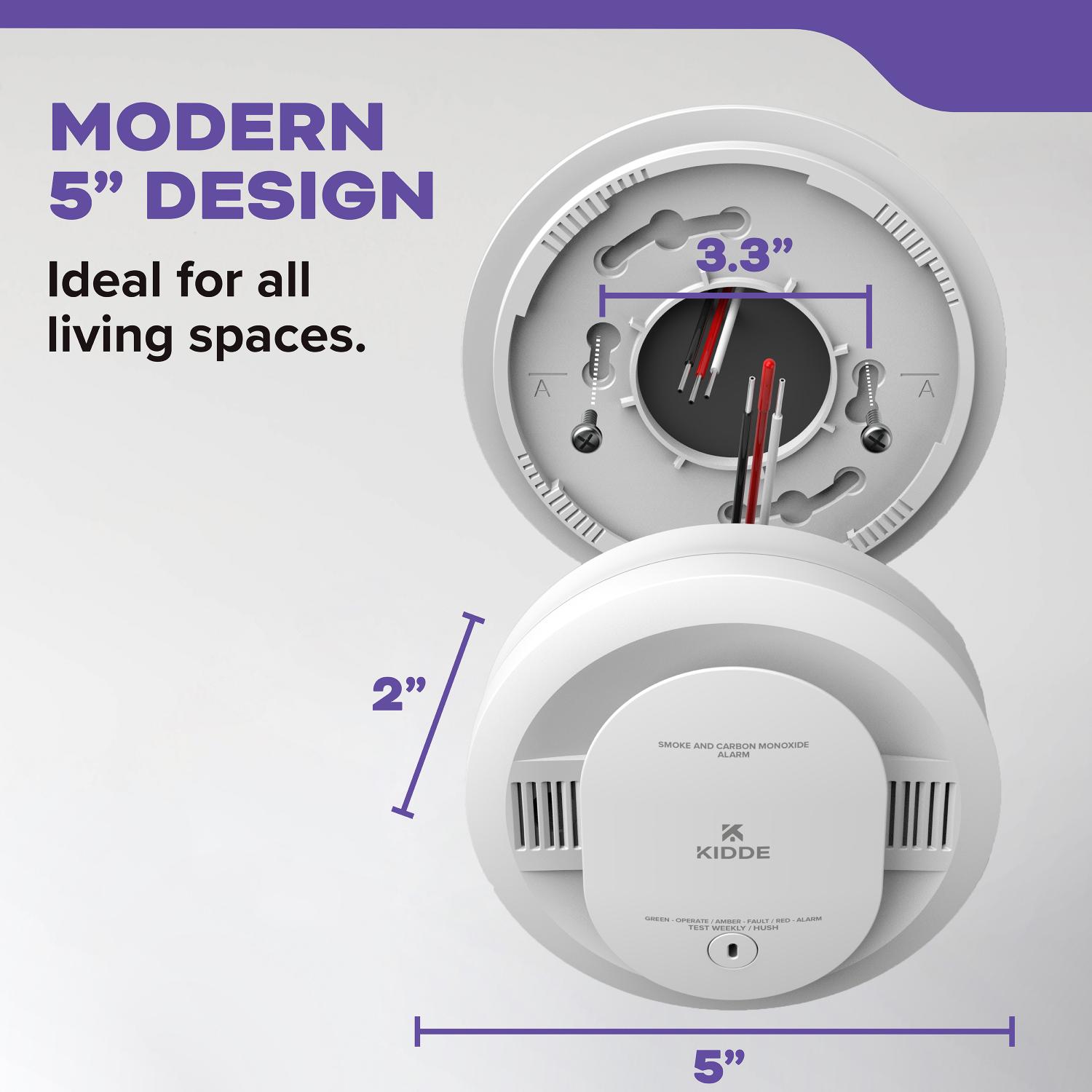FireX Hardwired+AA Battery Backup Smoke & Carbon Monoxide Detector, Voice Alerts - Bees Lighting