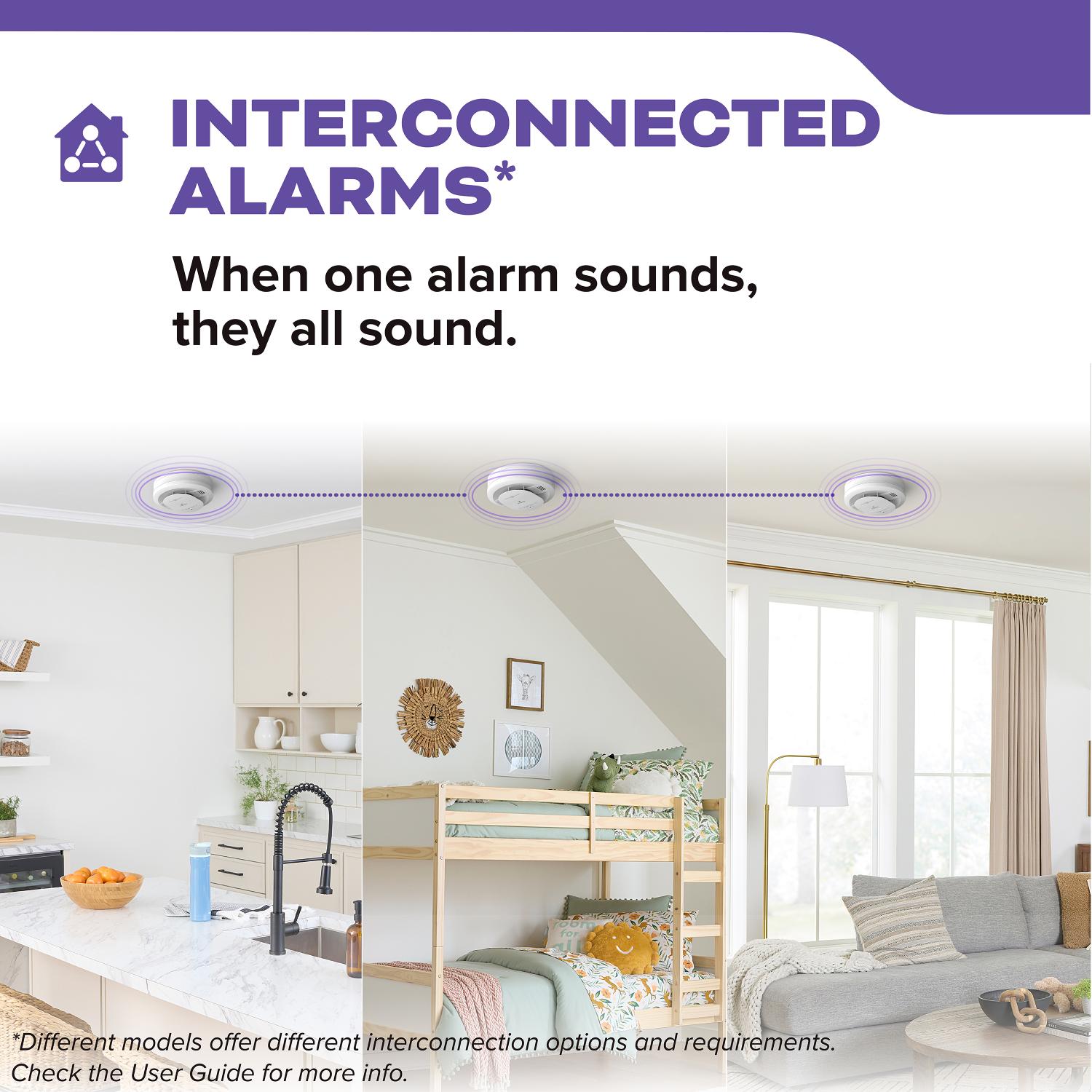 FireX Hardwired+AA Battery Backup Smoke & Carbon Monoxide Detector, Voice Alerts - Bees Lighting