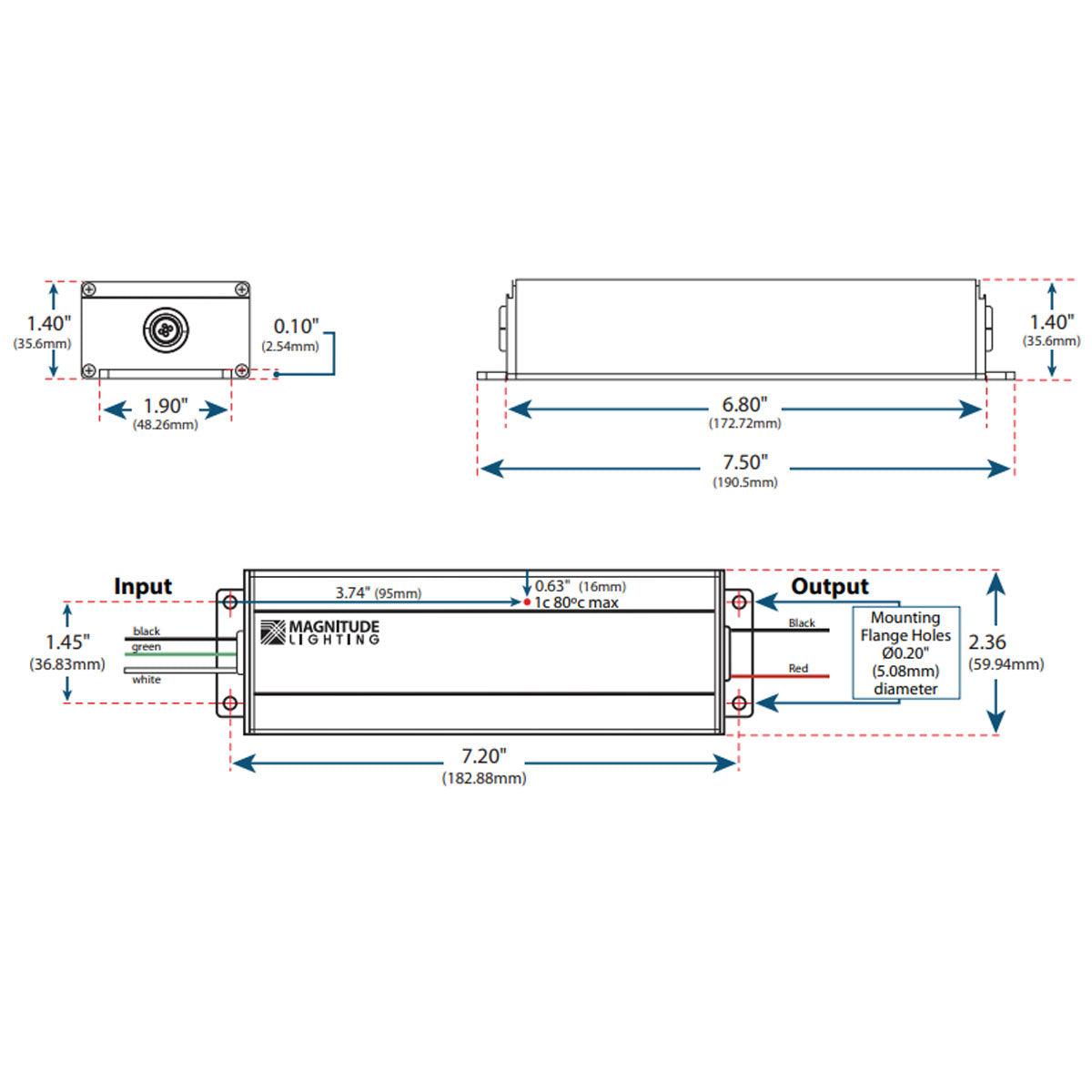 SOLIDRIVE 96 Watts, 24V DC LED Driver, 0-10V Dimming, 120-277V Input