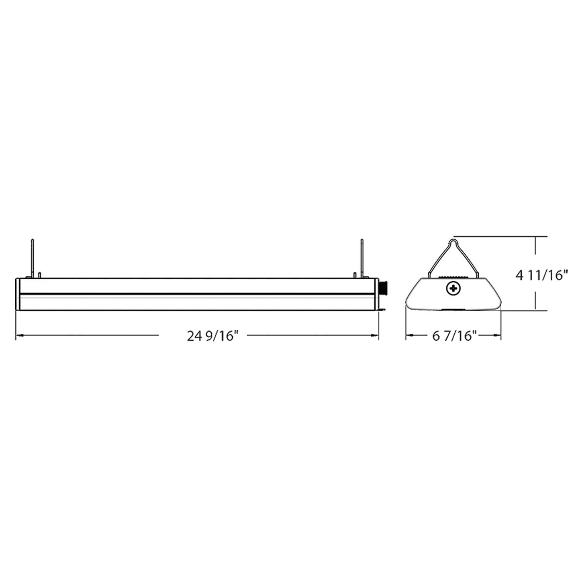 2ft LED Wrap Light, 3000 Lumens, 35K|40K|50K, Surface or Suspended Mount, 120-277V - Bees Lighting