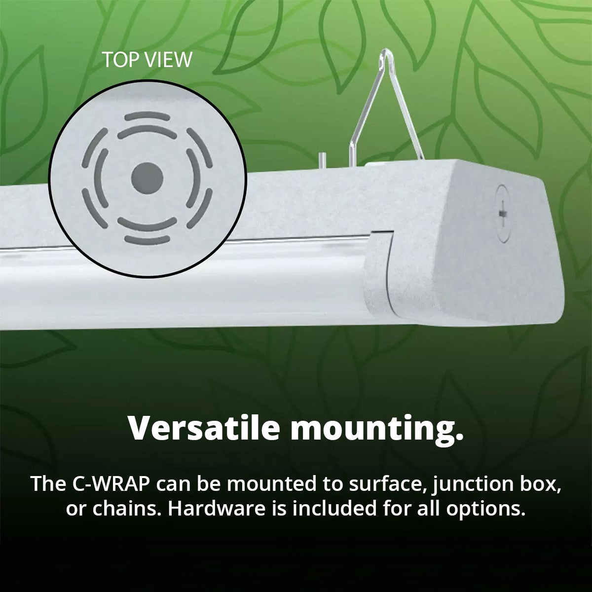 4ft LED Wrap Light, 6100 Lumens, 35K|40K|50K, Surface or Suspended Mount, 120-277V - Bees Lighting