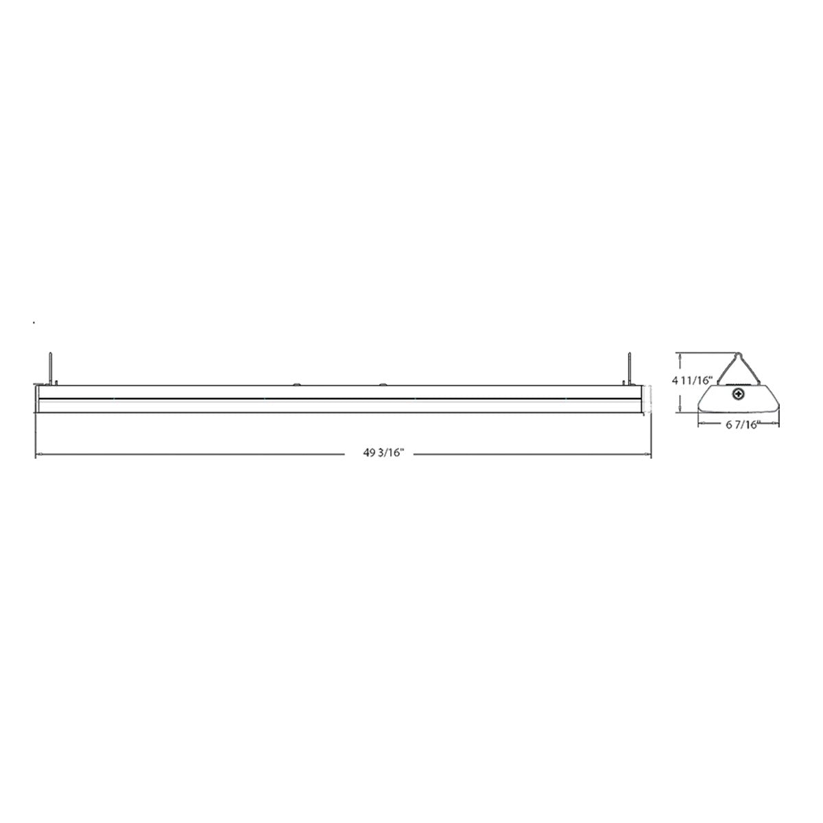 4ft LED Wrap Light, 6100 Lumens, 35K|40K|50K, Surface or Suspended Mount, 120-277V - Bees Lighting