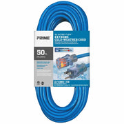 50 ft. 12/3 SJTW Glacier Flex Extreme Cold WeatherÂ Extension CordÂ w/Power Indicator Light Blue - Bees Lighting