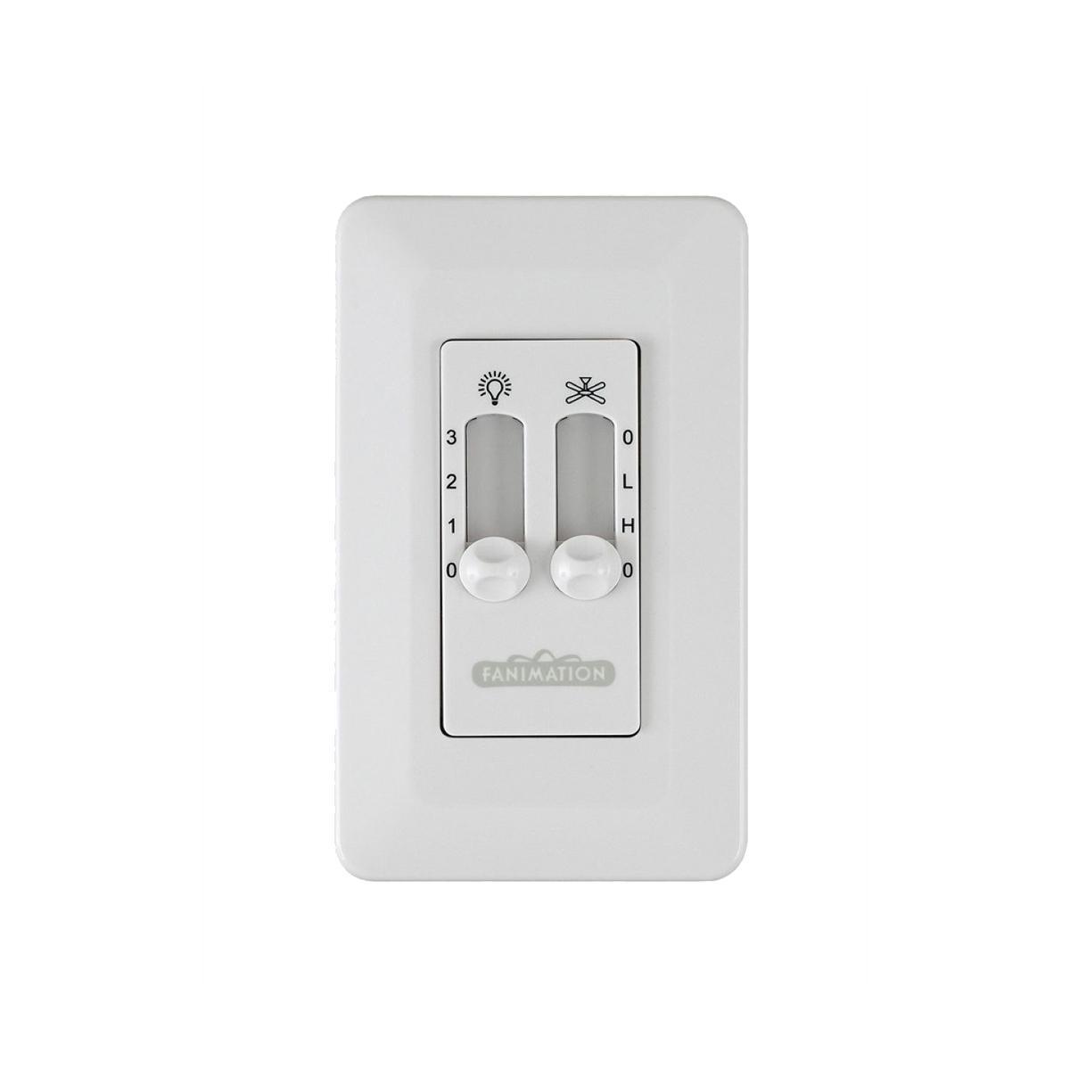 2-Speed Ceiling Fan And Light Wall Control, White Finish