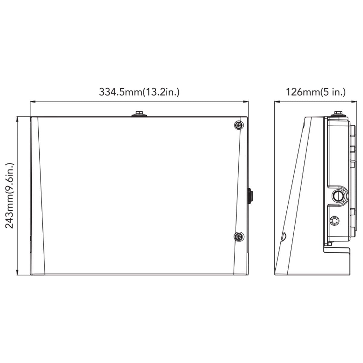 LED Cutoff Wall Pack With Photocell, 100 Watts Adjustable, 15000 Lumens, 30K/40K/50K, 120-277V - Bees Lighting