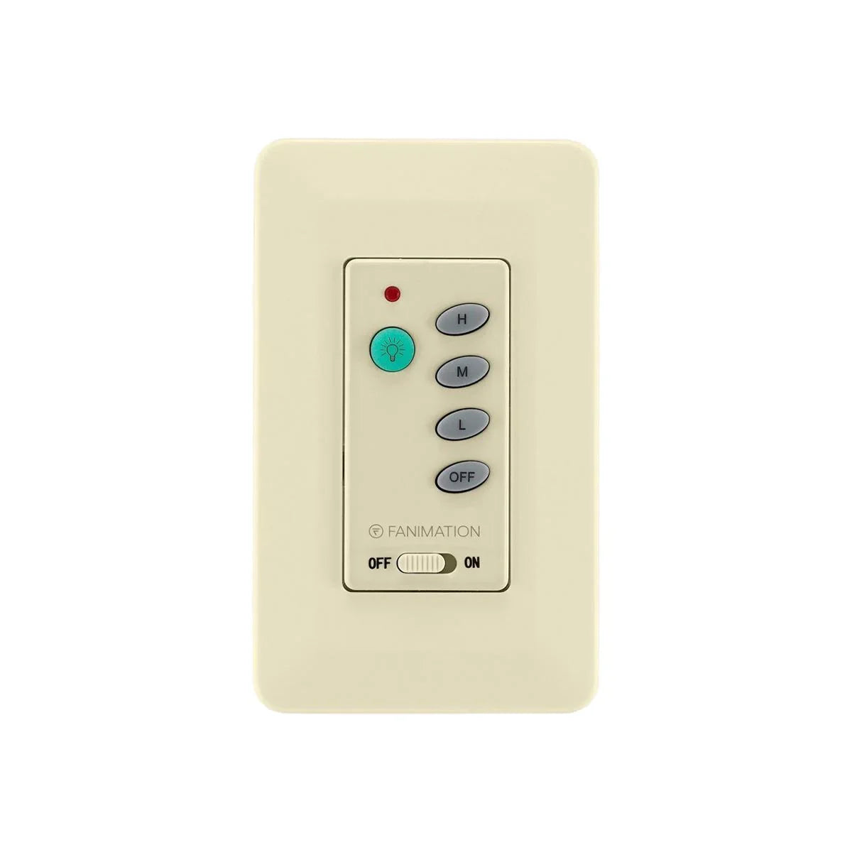 Fanimation 3-Speed AC Motor and Light Wall Control with Receiver, Light Almond Finish - Bees Lighting