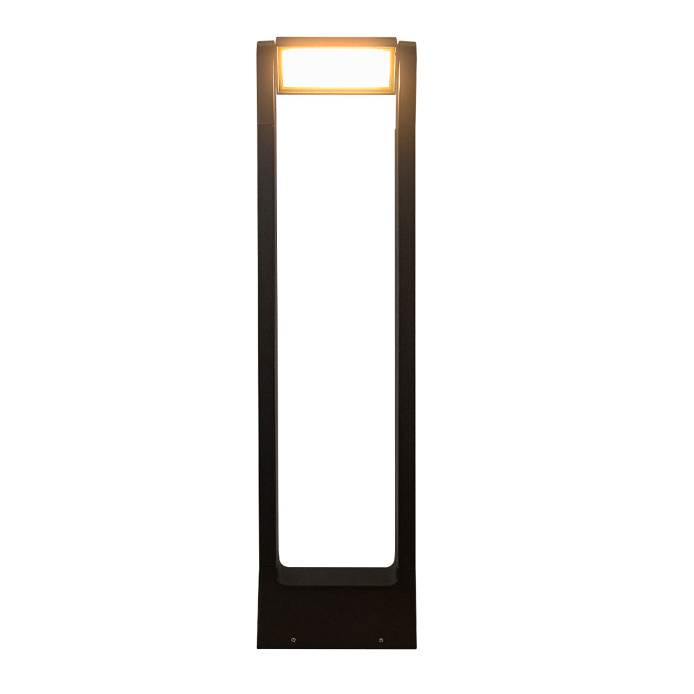 12V Landscape LED Hoizontal Bollard Light 23.5" 10W Aluminum 500 Lumens 3000K Black