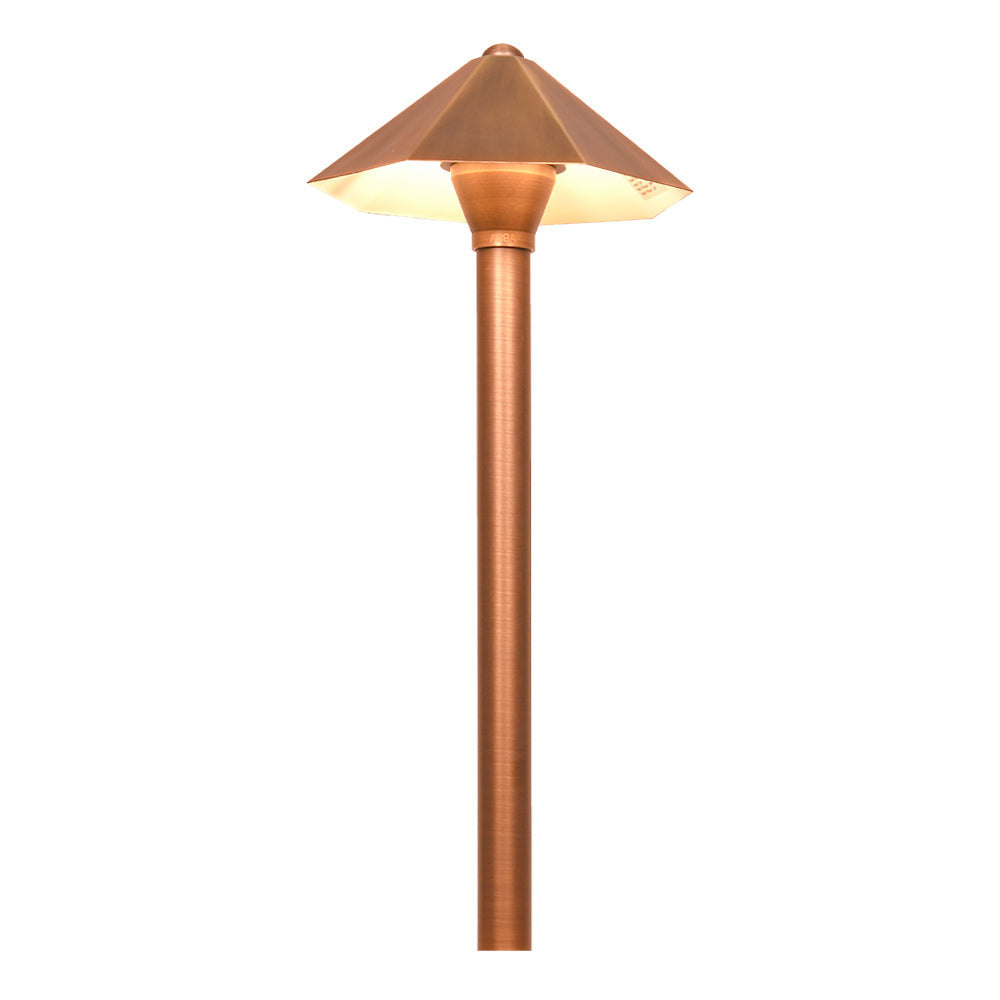 Antique Brass LED Path Light, Natural Brass - Bees Lighting
