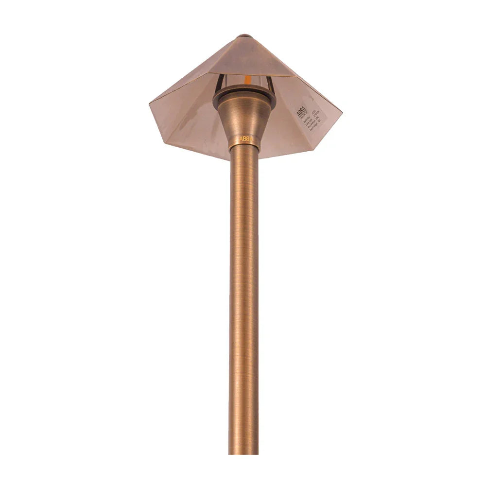 Antique Brass LED Path Light, Natural Brass - Bees Lighting
