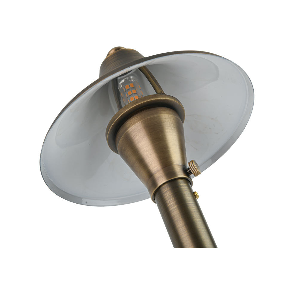 12V Landscape Cone Hat LED Path Light 19" 3W 3000K Brass