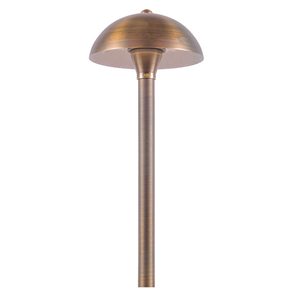Globe LED Path Light, Natural Brass - Bees Lighting