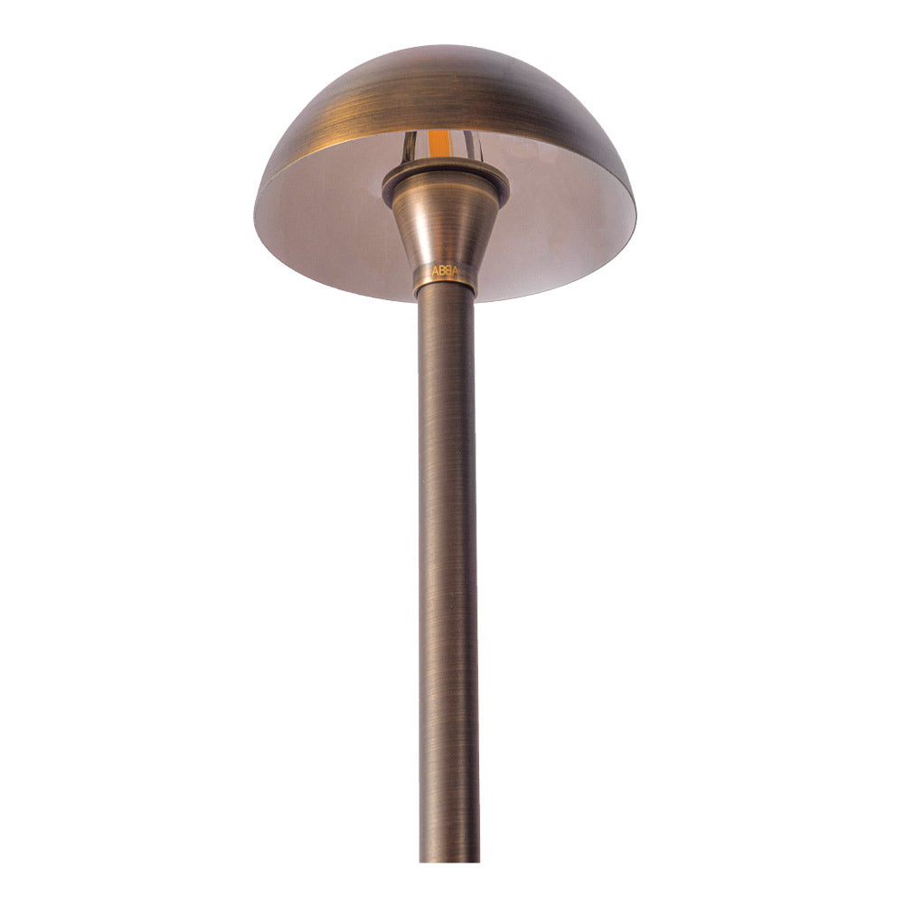 Globe LED Path Light, Natural Brass - Bees Lighting