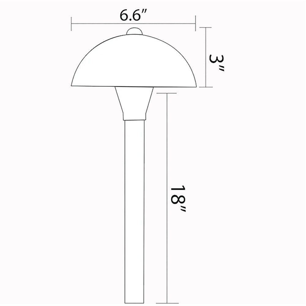 Globe LED Path Light, Natural Brass - Bees Lighting
