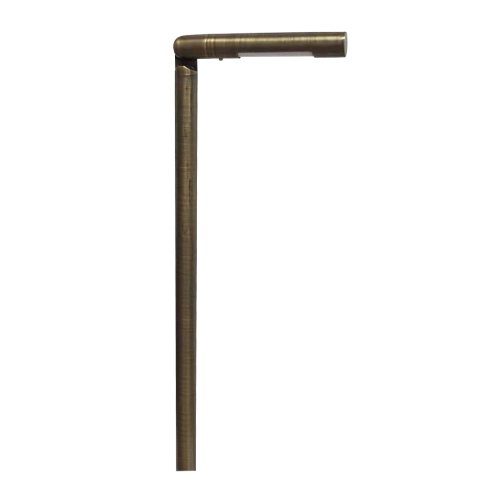 Adjustable L-Shaped LED Path Light, Brass - Bees Lighting