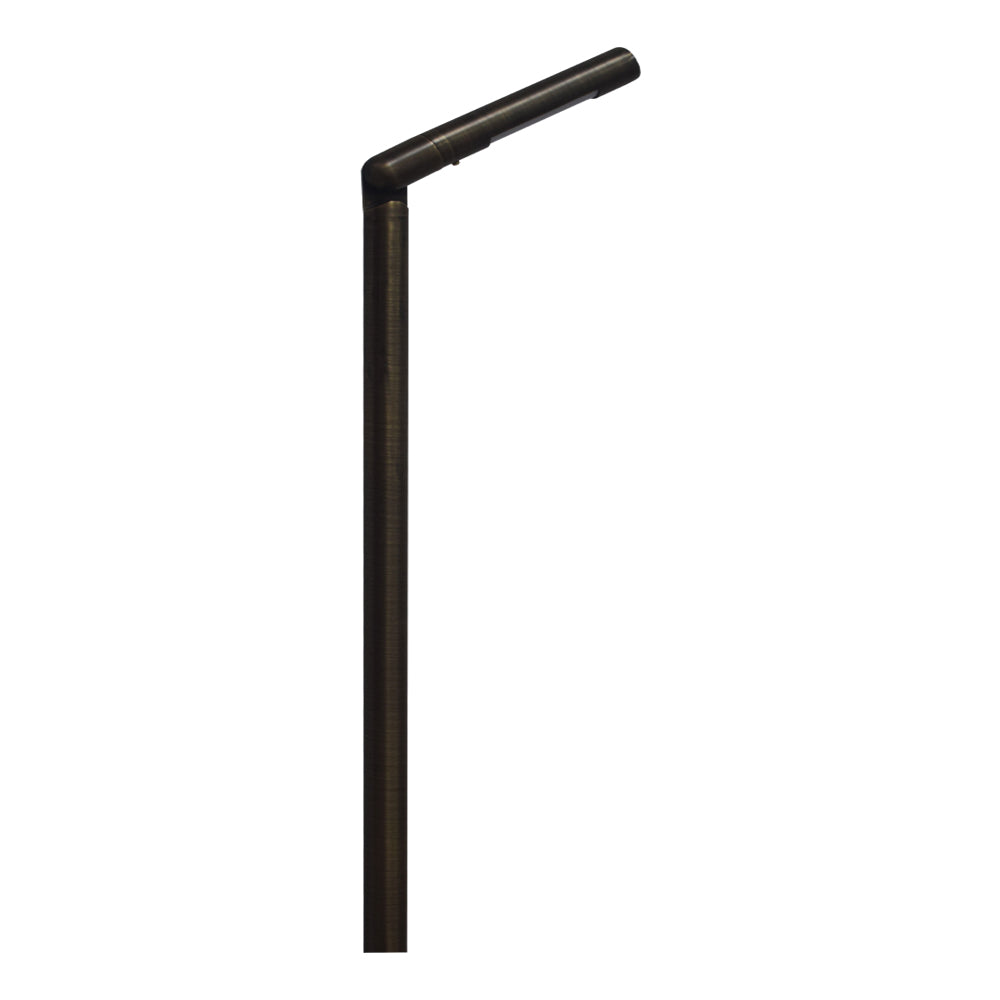 Adjustable L-Shaped LED Path Light, Brass - Bees Lighting