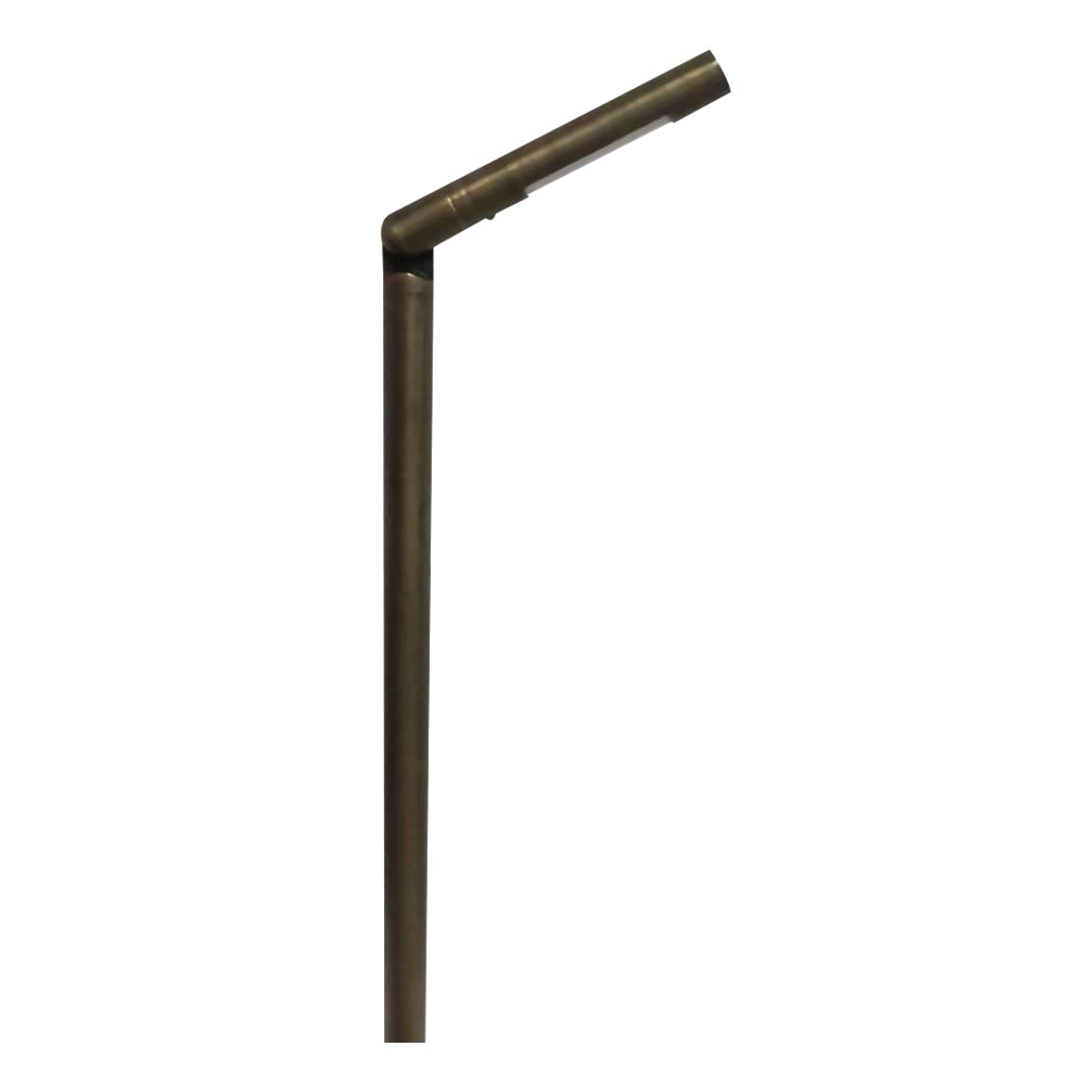 Adjustable L-Shaped LED Path Light, Brass - Bees Lighting