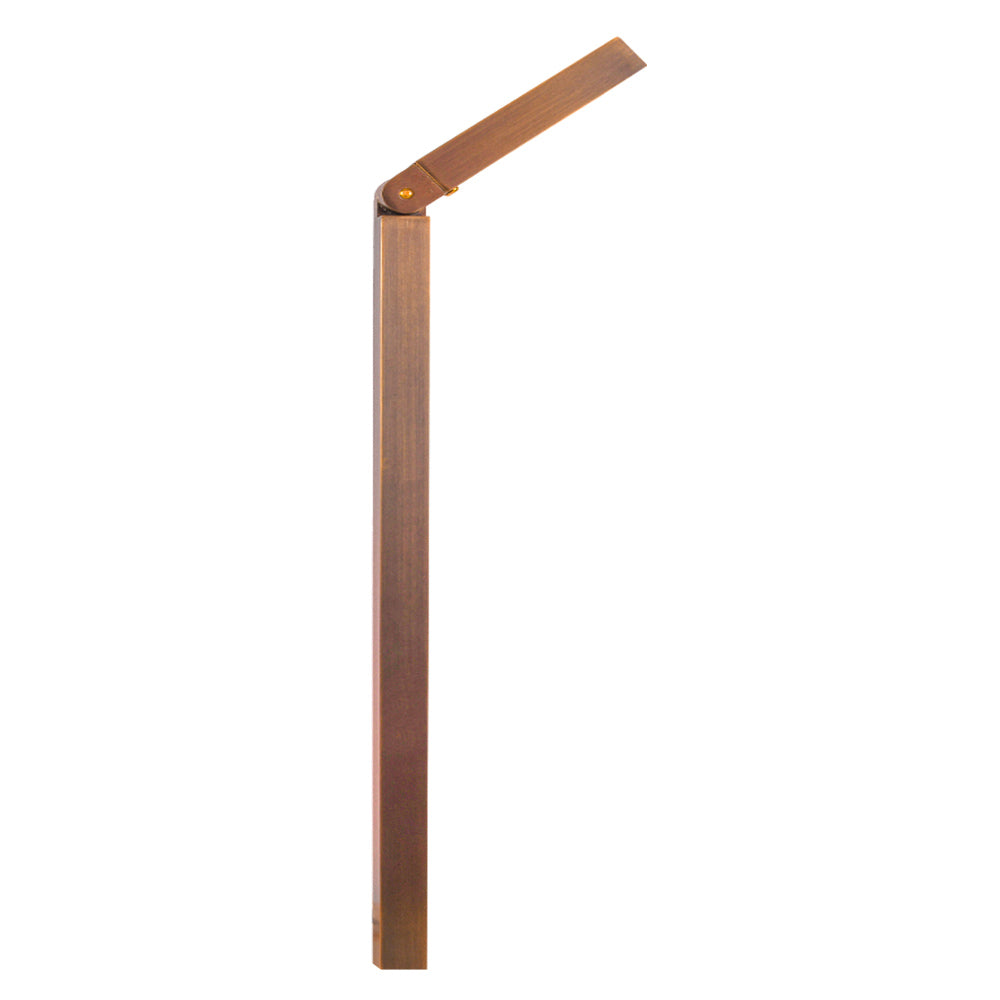 Adjustable L-Shaped LED Integrated Path Light, 3000K, Brass - Bees Lighting