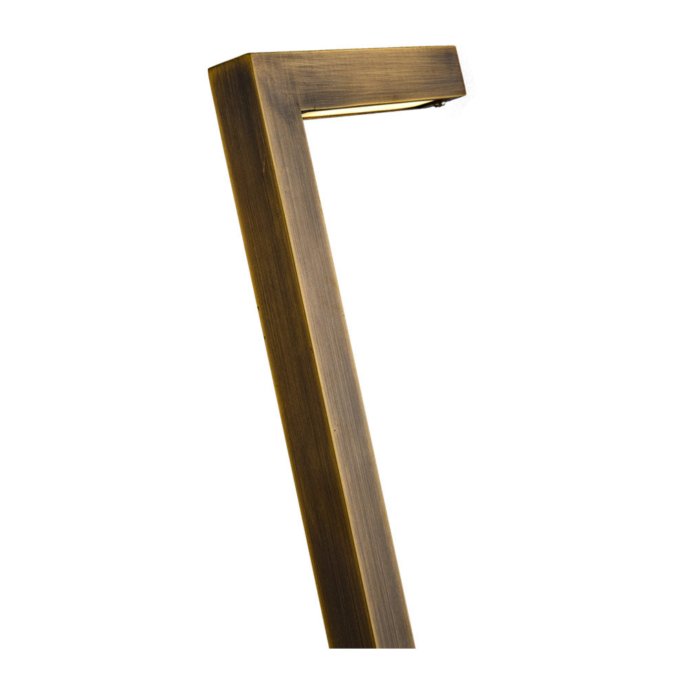 LED Brass L-Shaped Path Light, Natural Brass - Bees Lighting