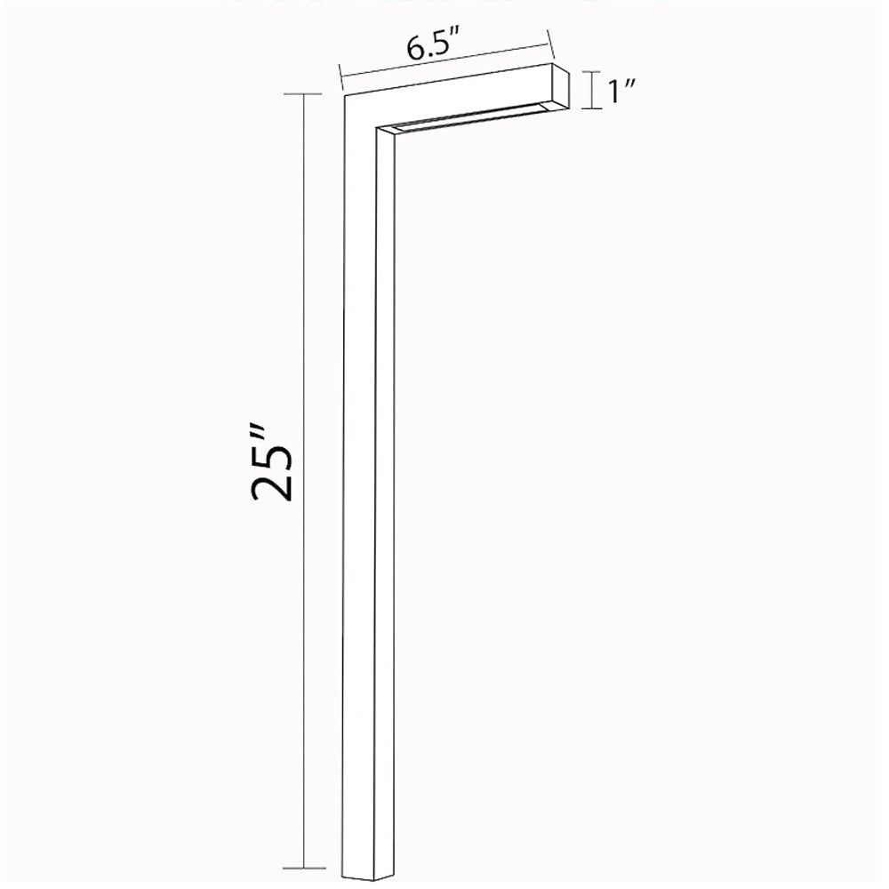 LED Brass L-Shaped Path Light, Natural Brass - Bees Lighting